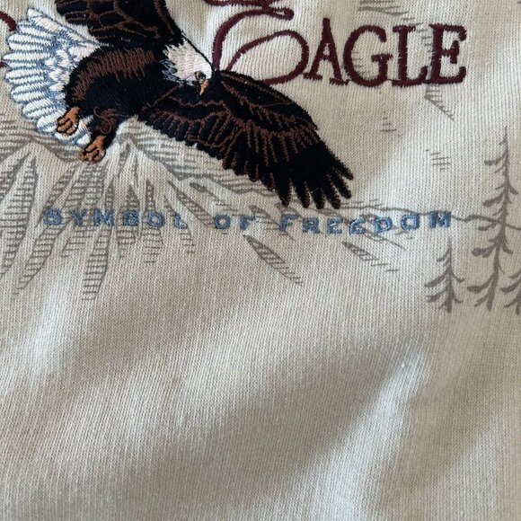 Vintage Clearwater Creek Bald Eagle American Logo Embroidered Sweatshirt 2XL XXL - Picture 5 of 9